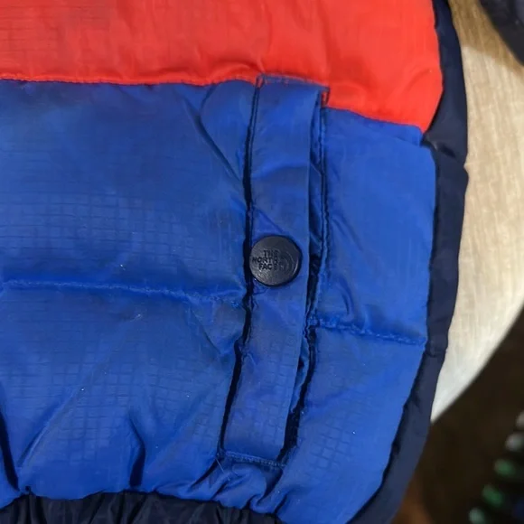 The North Face Puffer Jacket Red and Blue Insulated